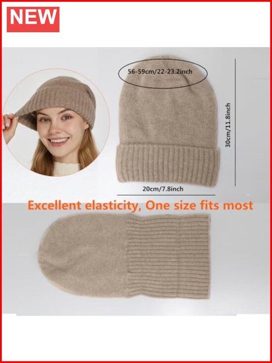 Satin Lined Beanie for Women Winter Hats Reduce Frizz & Static Silk Lining main image 5